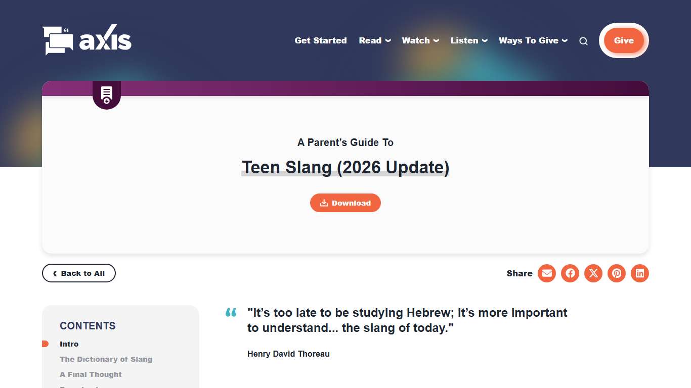 120+ Teen Slang Terms: 2026 Guide For Parents | Axis